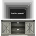 thumbnail image 2 of PUFFCAFE Farmhouse TV Stand for 65" 60" 55" Tvs,Entertainment Center with Storage & Sliding Barn Doors,Media TV Console Table,Gray TV Stand for Living Room, 2 of 7