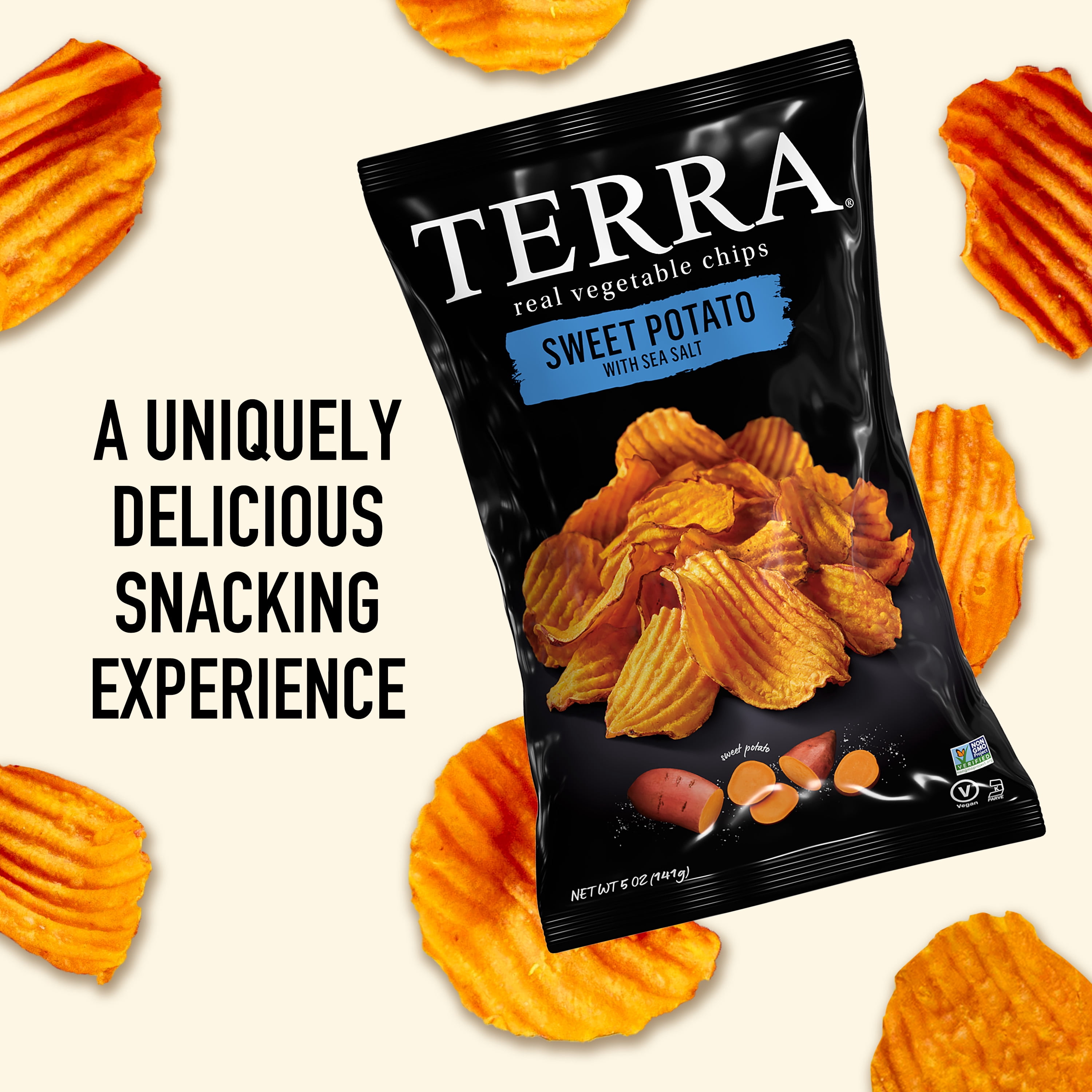 TERRA Sea Salt Wavy Sweet Potato Snack Chips, 5 oz