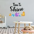 thumbnail image 1 of Home Wall Decal - Time to Shine - Cute Quote Design Colorful Cute Shinning Crystals and Diamonds - Proudly Hand Made Decal - Size: 40 In(W) x 36 In(H), 1 of 5