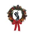 thumbnail image 3 of BNNG Lighted Nativity Scene Christmas Wreath, Sparkles Joseph Mary Jesus Wreath For Front Door Outdoor Indoor Wall Window Door Hanger Day Of The Dead Floral Wreath, 3 of 9