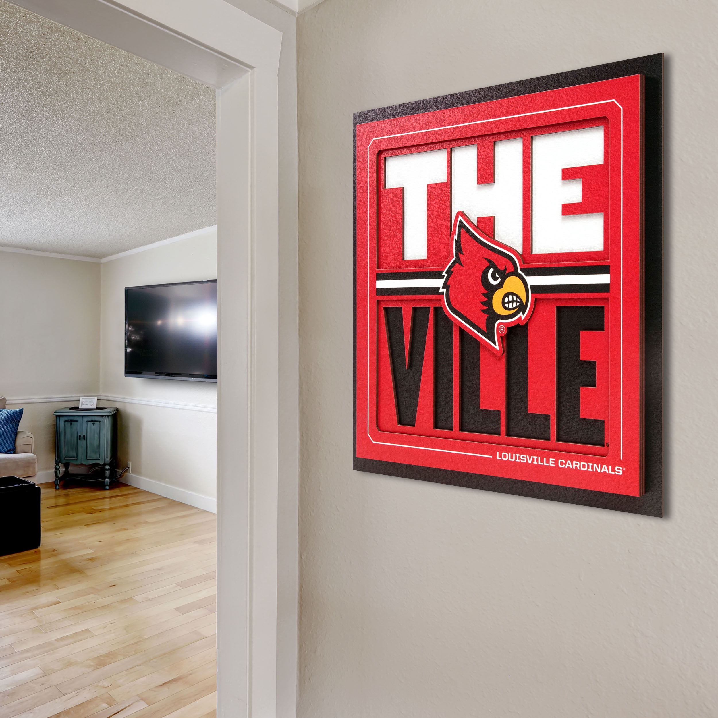 YouTheFan NCAA Louisville Cardinals Slogan Series 3D Wall Art