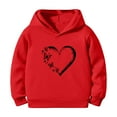 thumbnail image 4 of Ymyiu Hoodies for Kids Cute Graphic Hoodies Hooded Sweatshirts for Teen Girls Lightweight Pullover Tops 4T 5T(Red, 4-5 Years), 4 of 6