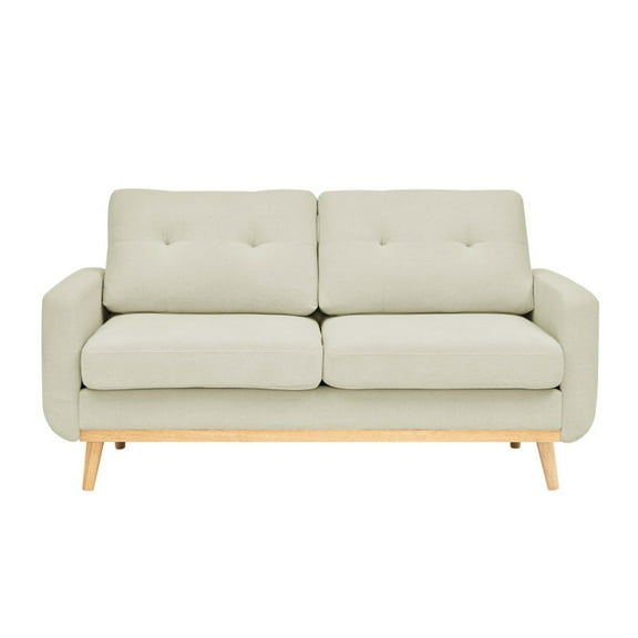 67.7" Wide Mid-Century Modern Upholstered Tufted Loveseat Sofa With Wooden Legs