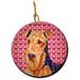 thumbnail image 2 of Carolines Treasures LH9156CO1 Airedale Valentines Love and Hearts Ceramic Ornament 3 in multicolor, 2 of 2