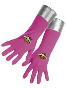 Womens Power Rangers Movie Pink Ranger Gloves Costume Accessory 