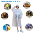 thumbnail image 5 of 2PC Thickened Non Disposable Raincoat Fashion EVA Outdoor Travel Portable One Piece Raincoat for Adults and Children - white, 5 of 5