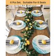 thumbnail image 4 of 13 Inch Round Placemats Set of 4, Teal Beach Coastal Non Slip Heat Insulation PP Table Mats, Summer Ocean Nautical Seaside Washable Place Mats for Kitchen Dining Party Table Decor, 4 of 7