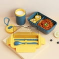 thumbnail image 2 of Lunch Box Wheat Straw Portable Bento Box Food Storage Container Children Kids School Office Microwave Lunch Box, 2 of 6