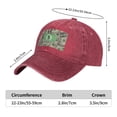 thumbnail image 5 of DouZhe Adjustable Washed Cotton Baseball Cap - Lucky Rich Dollar Money Prints Vintage Dad Hat Unisex Sports Caps (Red), 5 of 7