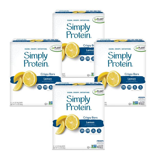Simply Protein Crispy Bar, Lemon, 15g Protein, 32 CT