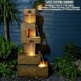 thumbnail image 7 of Garden Springs Zen Zone 47.44“ Polyresin Water Fountain with LED Lights & Pump, 7 of 7