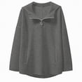 thumbnail image 4 of Towmus Half Zip Long Sleeve Sweatshirts Textured Casual Sweatshirts Long Sleeve Pullover Tops with Pockets, 4 of 4