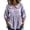 Purple, variant on BODOAO Women's 2026 Gingham Peplum Blouse, 3/4 Puff Sleeve Button Down Shirt, Lightweight Breathable Loose Fit Cute Casual Top for Summer Fall Daily Wear Outfits Blue L