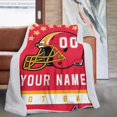 thumbnail image 2 of Kansas City Custom Throw Blanket 60 * 80, Throw Blankets Printed with Any Name and Number for Men Women, Personalized Football Gifts for Fans, 2 of 6