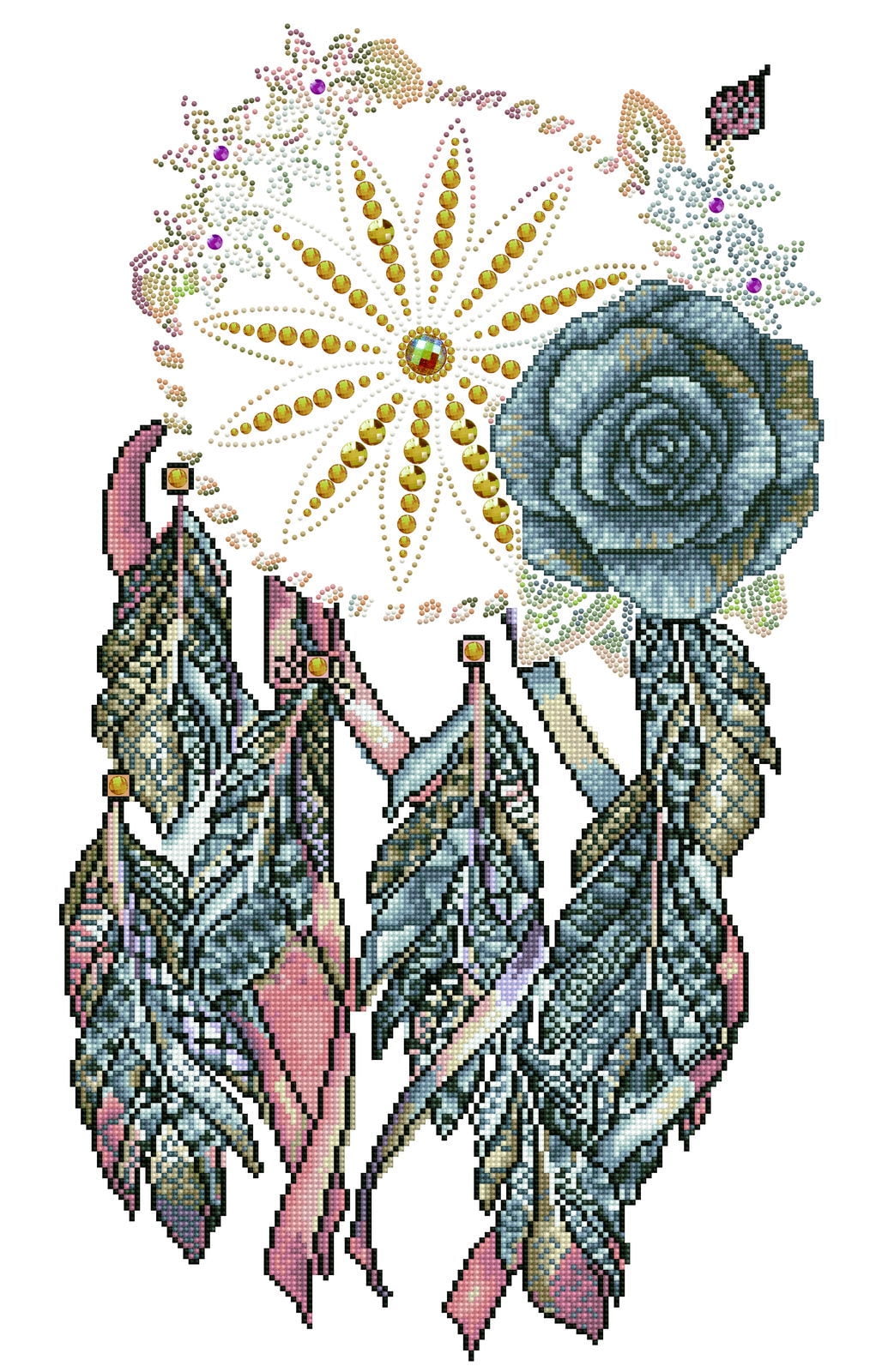 Diamond Dotz Catch Your Dreams Dreamcatcher Diamond Painting Kits for Adults - Diamond Art Kits a Relaxing Creative Craft Kit with Dotz Gems 28.4"x18.5"