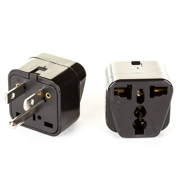 OREI 2 in 1 Universal to USA (Type B) Travel Adapter Plug - 2 Pack(P21-5-2PK)