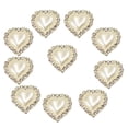 thumbnail image 2 of 20x 10 Piezas de de Melocotón Trasera Plana de Cristal Botón de Perla Adorno de de Imitación DIY, 2 of 10