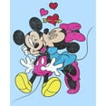 thumbnail image 2 of Men's Mickey & Friends Valentine's Day Minnie Mouse Smooch Graphic Tee Light Blue 3X Large, 2 of 4