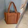 thumbnail image 1 of maskred PU Scratch-proof Handbags With Fine Stitching Wide Application Bag Large Capacity Shoulder Bags brown, 1 of 6