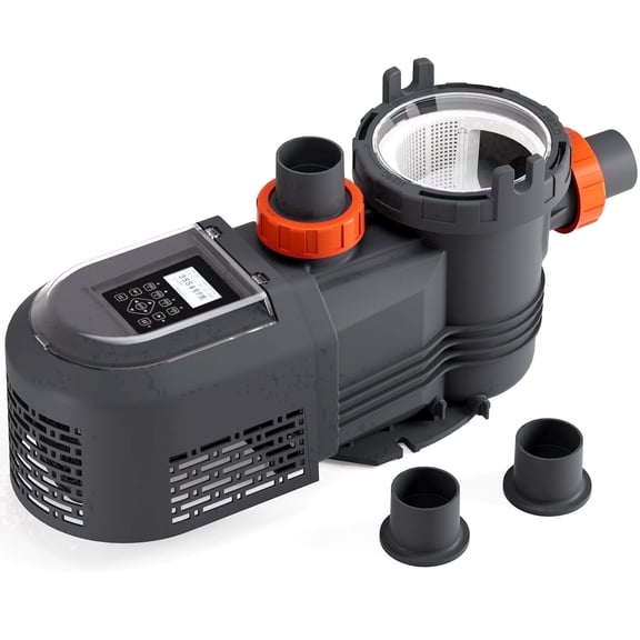 1.8HP Self Priming Variable Speed Pool Pump with Timer Setting for Auto Operation, Use for In/Above Ground Pool, 9117 GPH, Extra Quiet, Energy Efficient, Large Filter Basket, 230V
