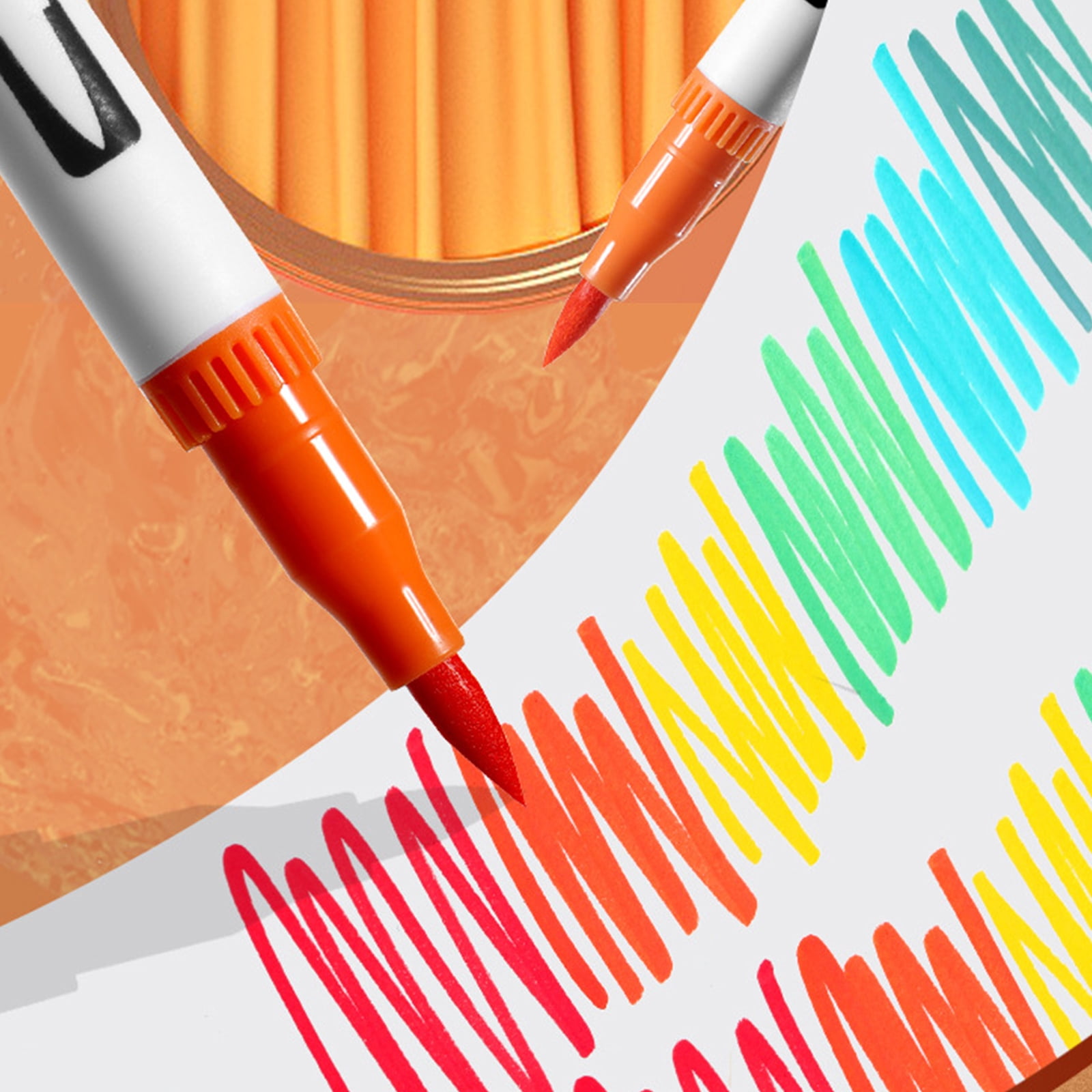 60/72/80/100 Color Paint Markers Drawing Pen Acrylic Marker Acrylic Pen Double Tip Brush Art Marker Pen Craft Supplies