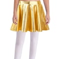 thumbnail image 6 of TiaoBug Kids Girls 2 Piece Hip Hop Latin Jazz Dance Outfit Sequin Sleeveless Crop Top with Metallic Skirt Set Gold 8, 6 of 7