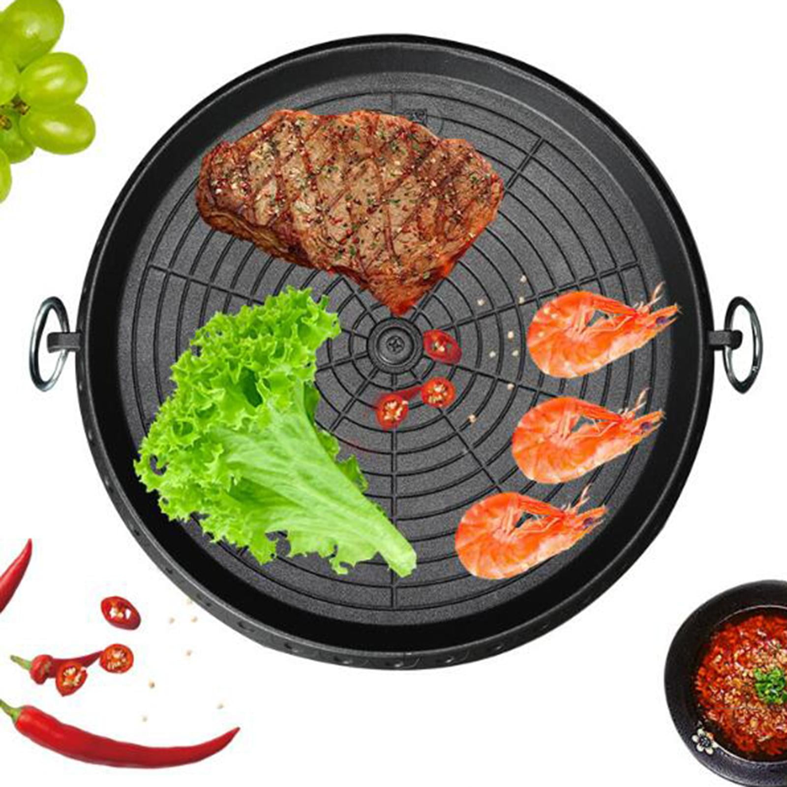 BBQ Grill Pan For Indoor And Outdoor Cooking On Universal Induction Cookers