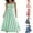 Blue, variant on SUNSIOM Women Strapless Tube Dress Striped Print Off Shoulder A-Line Party Long Dresses for Cocktail Beach Streetwear