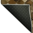 thumbnail image 3 of Addison Rugs Mayfield Washable Cowhide Small Boxes Brown Rectangle Rug, 1'8" x 2'6", 3 of 5