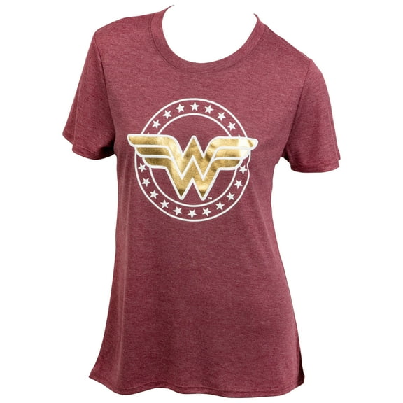 Wonder Woman 818590-xsmall Wonder Woman Gold Classic Symbol Womens T-Shirt, Extra Small