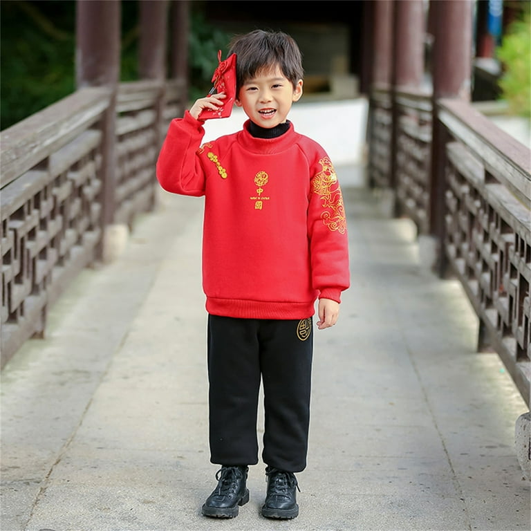 Chinese new year top clothes for baby boy