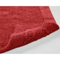 thumbnail image 3 of Better Trends 3 Piece Premium Bathroom Rug Set 100% Cotton Soft Tufted Bath Mat Water absorbent Reversible U shape Toilet Bath Rug Perfect for Bathroom, Shower and Bathtub Use, Red - Edge Collection, 3 of 5