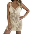 thumbnail image 2 of Women's Hollow Woven Slip Dress Casual Beach Smock for Spring and Summer, 2 of 6
