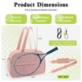 thumbnail image 4 of Tennis Bag for Women, Large Tennis Tote with Shoe Compartment, Fits 2 Rackets, Pink, 4 of 8