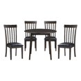thumbnail image 1 of Lexicon Rutland 5-Piece Wood and Faux Leather Dining Set in Black, 1 of 14