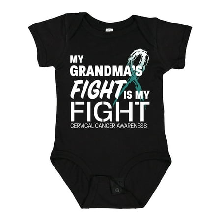 

Inktastic My Grandma s Fight is My Fight- Cervical Cancer Awareness Gift Baby Boy or Baby Girl Bodysuit