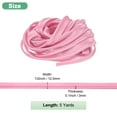thumbnail image 3 of Uxcell Piping Cord Trim, 5 Yards Polyester 1/2 Inch Satin Piping Bias Tape with Welting Cord Lip Tape [Pink], 3 of 7