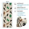 thumbnail image 2 of Beige Cartoon Dinosaurs Silhouettes Pattern Hot Yoga Mat Towel Non Slip for Hot Yoga - Quick-Drying Yoga Mat Cover with 4 Corner Pockets with Travel Bag - Hot Yoga Towel Non Slip 70"x26", 2 of 6