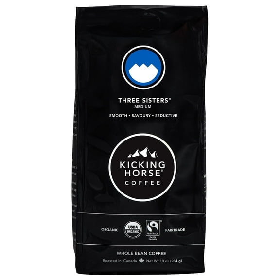 Kicking Horse, Three Sisters, Medium, Whole Bean Coffee, 10 oz Pack of 2
