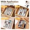 thumbnail image 4 of ARRITZ Stainless Steel Silverware Organizer, Drawer Utensil Tray with 5 Compartments, Dishwasher Safe for Spoons, Forks & Knives, 13.8" x 11.4" x 1.6", 4 of 8