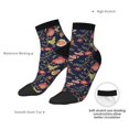 thumbnail image 6 of Fuzoiu Flower Print Adult Socks, Crew Moisture-wicking Socks, Unisex Cushion Crew Socks,Casual Sports Ankle Socks, 6 of 7