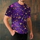 thumbnail image 5 of Ceisia Men's Loose Fit Mardi Gras Print T-shirt Short Sleeve Round Neck Festival Casual Daily Summer Tee Tops Purple XXXL Gifts, 5 of 8
