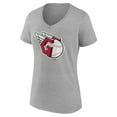 thumbnail image 2 of Women's Gray Cleveland Guardians Official Logo V-Neck T-Shirt, 2 of 3