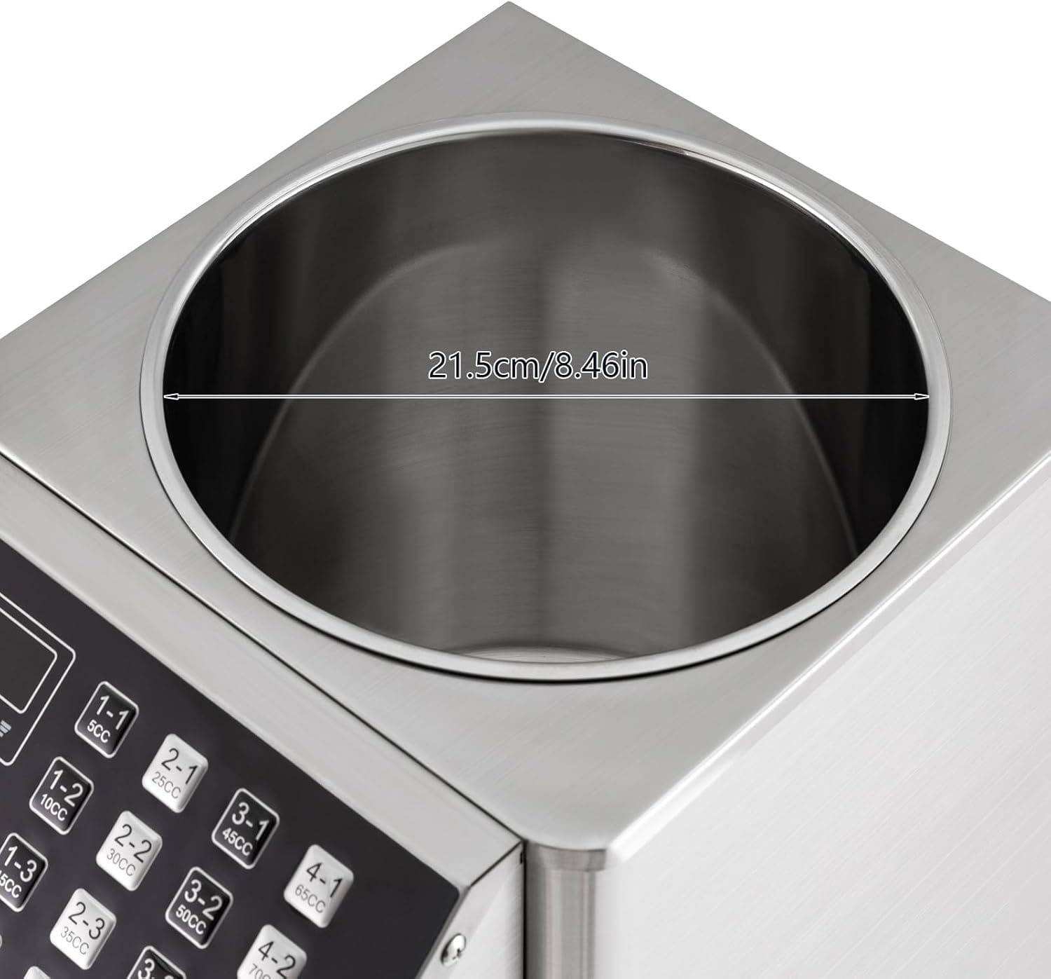 8L Automatic Fructose Dispenser 16 Grid Buttons Quantitative Fructose Machine 280w Stainless Steel Sugar Syrup Dispenser with LED Screen Sugar Dispenser for Coffee Shop&Restaurants