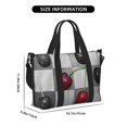thumbnail image 2 of Rocae Cherries laid for Travel Shoulder Bag Top Handle Handbag with Yoga Mat Buckle for Gym, Work, Travel, 2 of 7