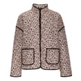thumbnail image 4 of Parkas de manga larga para mujer, chaquetas acolchadas cálidas para mujer, chaqueta acolchada de manga larga con estampado floral, abrigos con bolsillos, blusa para mujer, 4 of 6