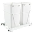 thumbnail image 1 of Rev-A-Shelf Double Pullout 35 qt. Trash Can for Kitchen, White, RV-18PB-1, 1 of 7