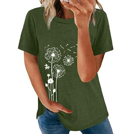 

Pajama Tops for Womens Loungewear Casual Loose Shirts Comfy Short Sleeve Top Summer Tunic Pullover Tee Shirts