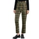 thumbnail image 1 of Pantalones de trabajo de cuadros recortados para mujer INSPIRE CHIC, con botones, estilo casual, talla XL, verde ejército, 1 of 6