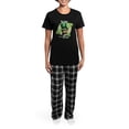 thumbnail image 4 of CafePress - St. Patrick Yorkie Women's Dark Pajamas - Women's Short Sleeve Print T-Shirt and Pants Dark Cotton Pajama Set, 4 of 7
